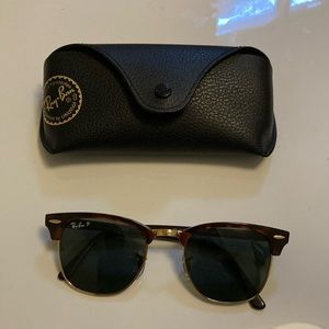 Polarized RAY-BAN CLUBMASTER RB 3016 BROWN